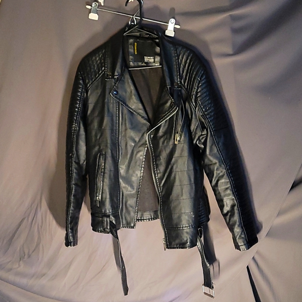 Robert Phillipe black leather jacket